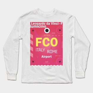 FCO Rome airport tag Long Sleeve T-Shirt